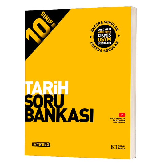 Hız Yayınları 10. Sınıf Lise 2 Tarih Soru Bankası Test Kitabı