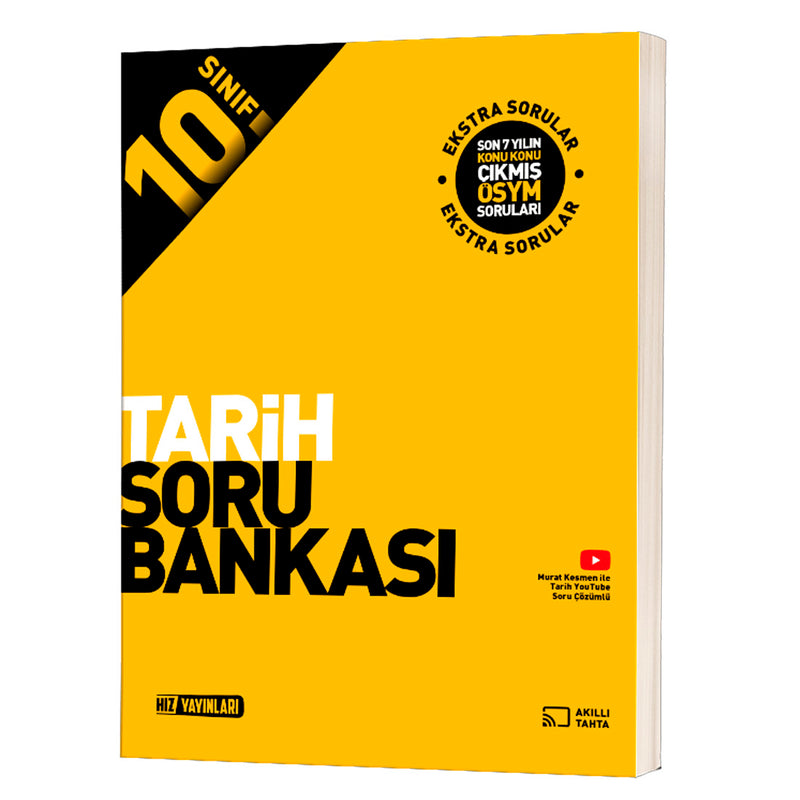 Hız Yayınları 10. Sınıf Lise 2 Tarih Soru Bankası Test Kitabı