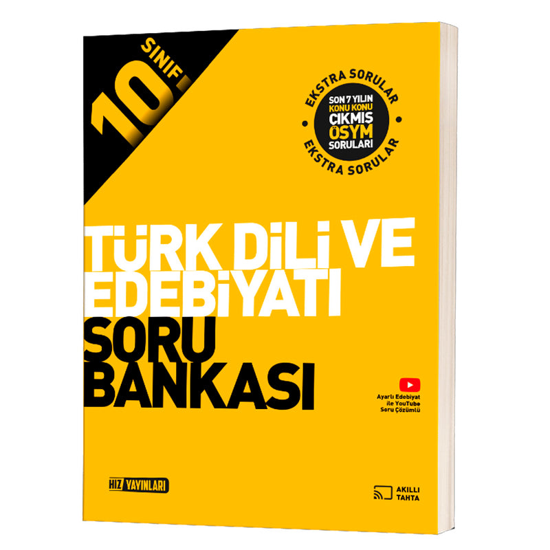 Hız Yayınları 10. Sınıf Lise 2 Türk Dili Ve Edebiyatı Soru Bankası Test Kitabı