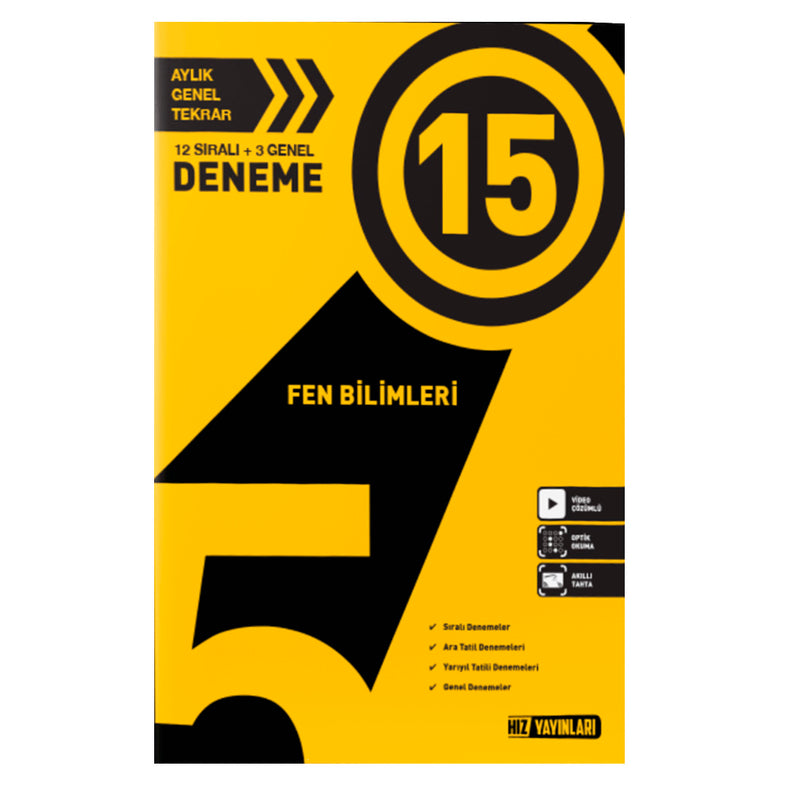 Hız Yayınları 5. Sınıf Fen Bilimleri 15 Deneme