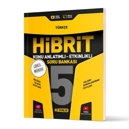 Hız Yayınları 5. Sınıf Türkçe Hibrit Soru Bankası