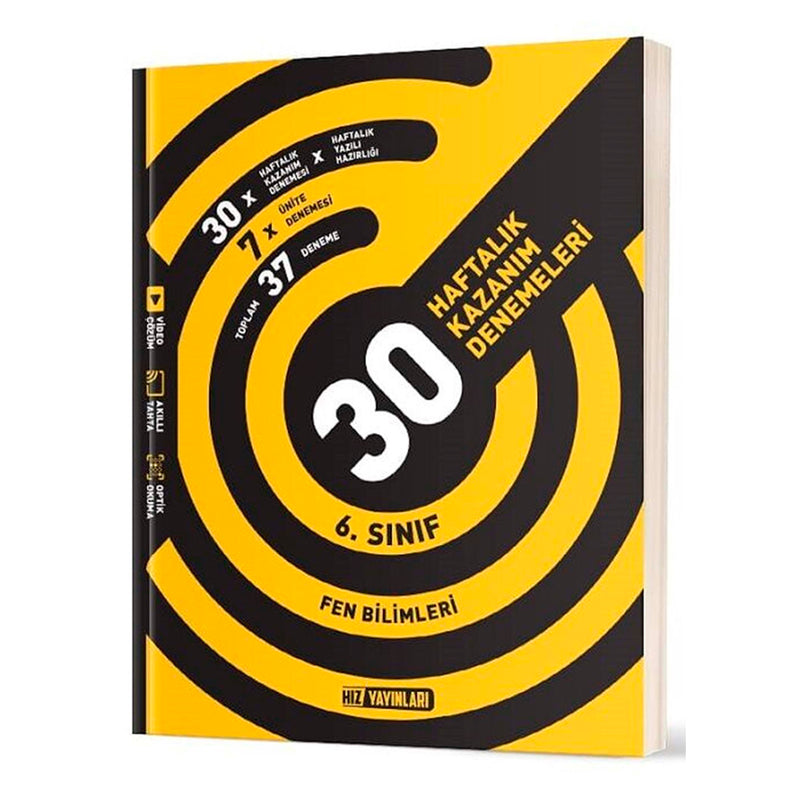 Hız Yayınları 6. Sınıf Fen Bilimleri 30 Haftalık Deneme