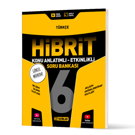 Hız Yayınları 6. Sınıf Hibrit Türkçe Soru Bankası