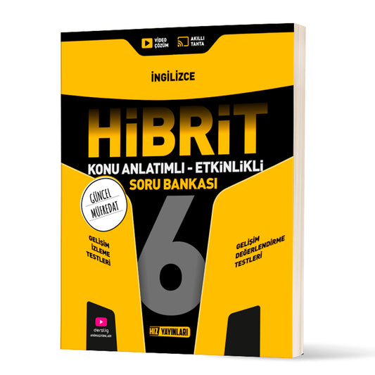 Hız Yayınları 6. Sınıf İngilizce Hibrit Soru Bankası