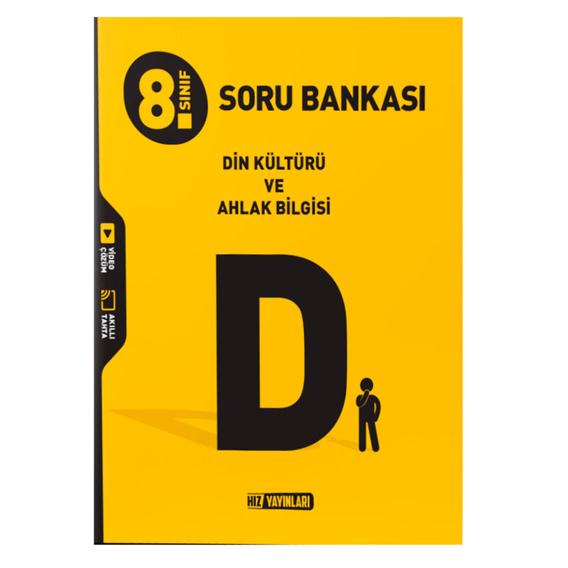 Hız Yayınları Ortaokul 8. Sınıf Din Kültürü ve Ahlak Bilgisi Soru Bankası Test Kitabı