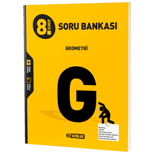 Hız Yayınları Ortaokul 8.Sınıf Geometri Soru Bankası Test Kitabı