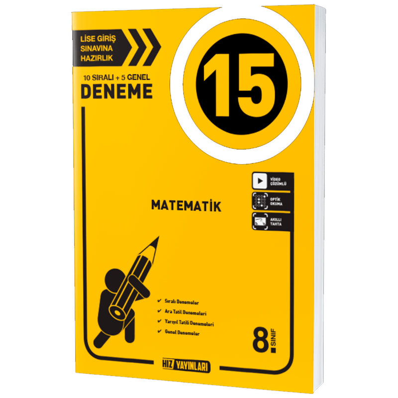 Hız Yayınları 8. Sınıf LGS Matematik 15 Deneme