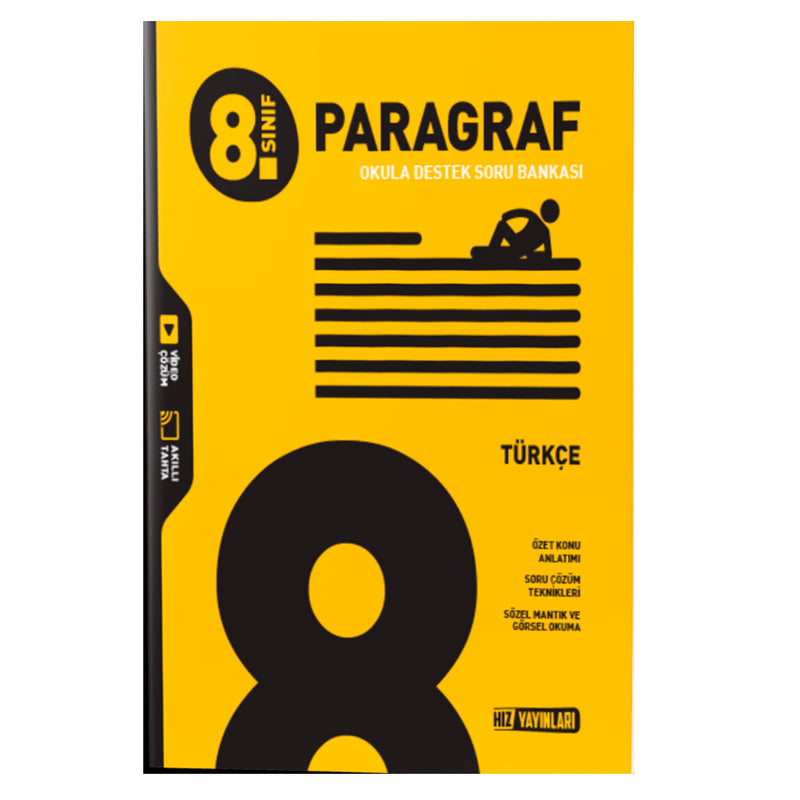 Hız Yayınları 8. Sınıf Türkçe Paragraf Soru Bankası