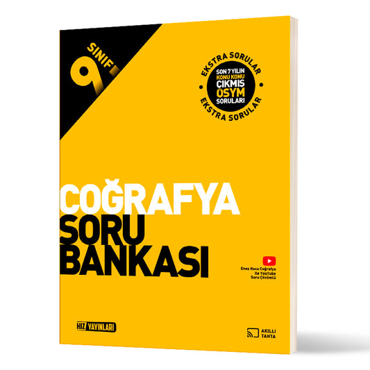 Hız Yayınları 9. Sınıf Lise 1 Coğrafya Soru Bankası Test Kitabı