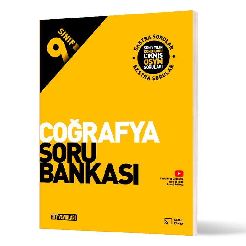 Hız Yayınları 9. Sınıf Lise 1 Coğrafya Soru Bankası Test Kitabı