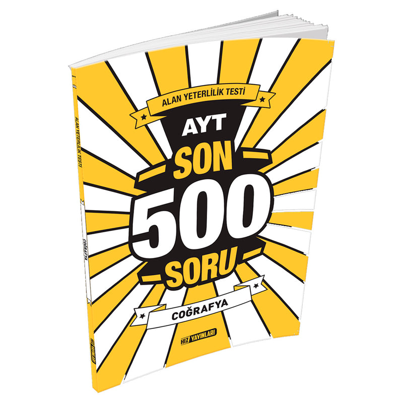 Hız Yayınları AYT Coğrafya Son 500 Soru