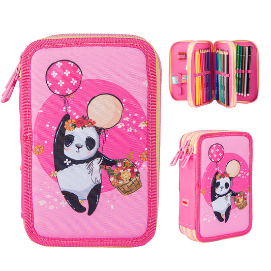 Hoalaa Panda 3 Katlı Dolu Kalem Çantası