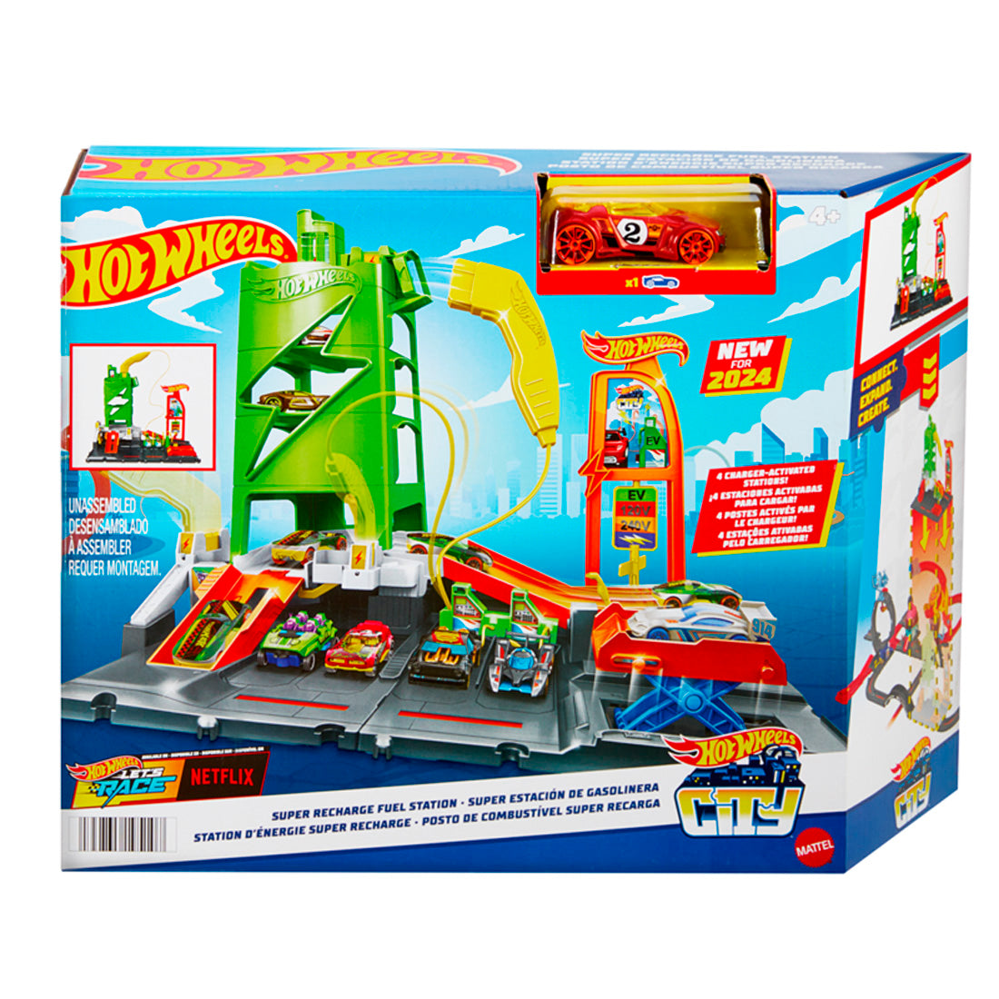 Hot Wheels Elektrikli Araç Şarj İstasyonu Oyun Seti HTN79