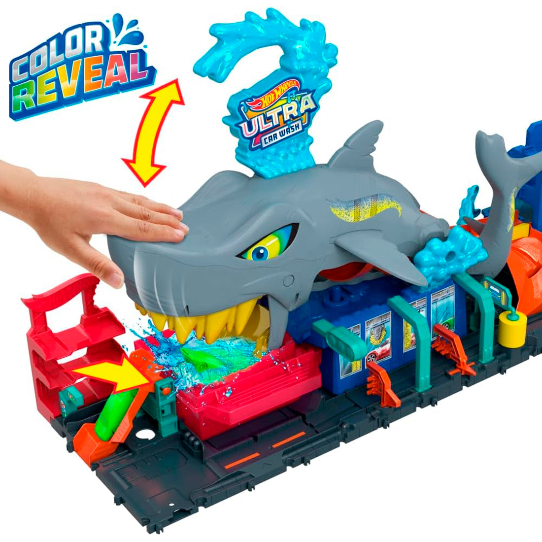 Hot Wheels Şehri Muhteşem Köpek Balığı Araba Yıkama Oyun Seti HTN82