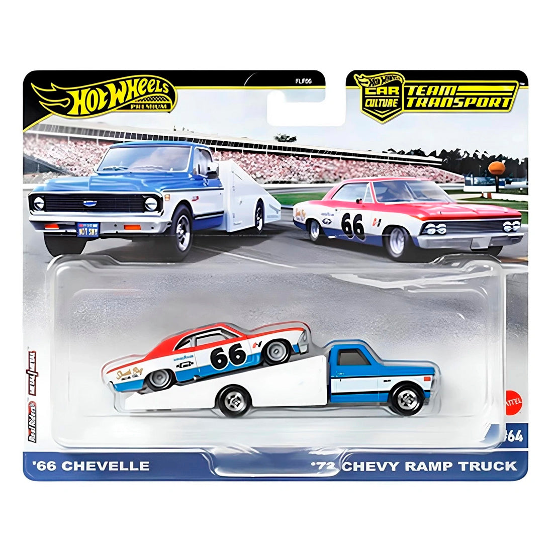 Hot Wheels Team Transport 66 Chevelle 72 Cvevy Ramp Truck