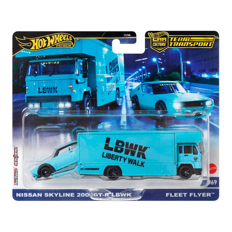Hot Wheels Team Transport Nissan Skyline 2000 Gt-R Fleet Flye