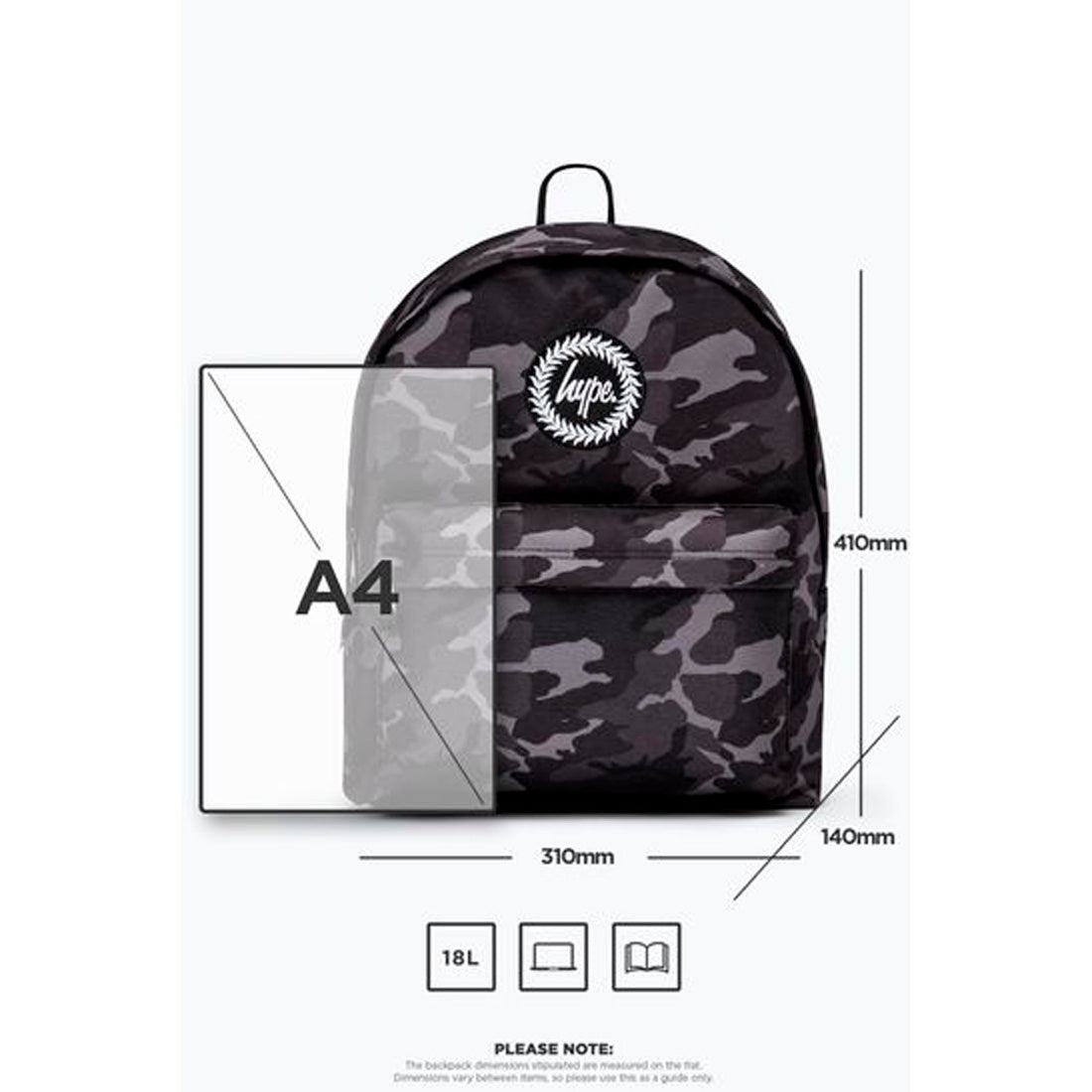 Hype Black & Grey Mono Camo Backpack (TWLG-809_1SZ)