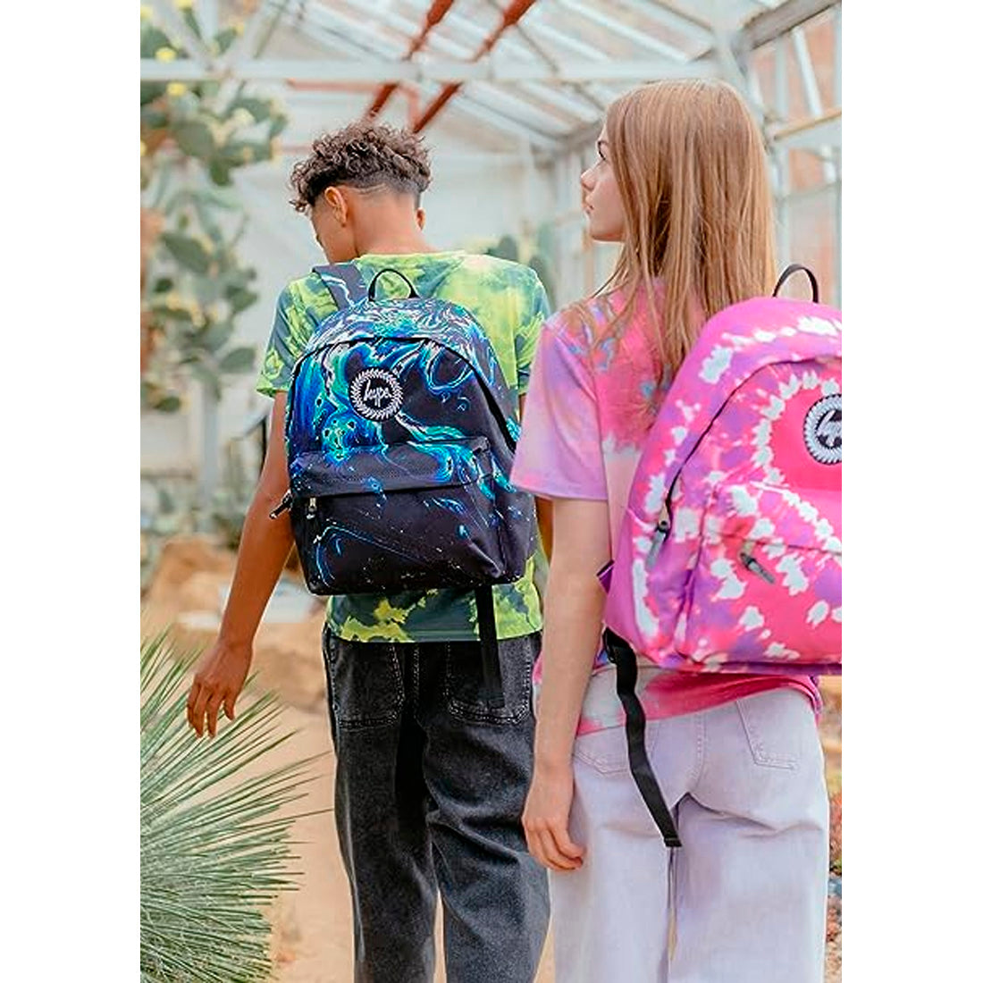 Hype Blue & Green Out Of Space Marble Backpack (TWLG-715_1SZ)