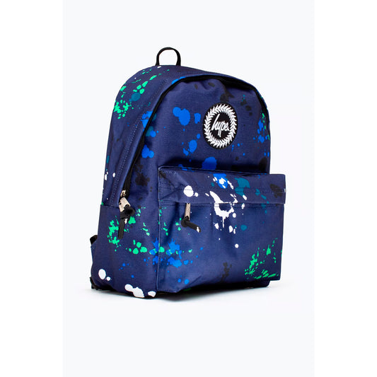 Hype Blue Green White Large Splat Backpack (TWLG-721_1SZ)