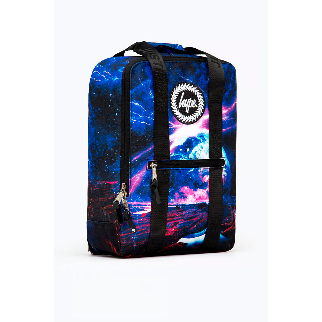 Hype Blue & Purple Galaxy Space Boxy Backpack (TWLG-828_1SZ)