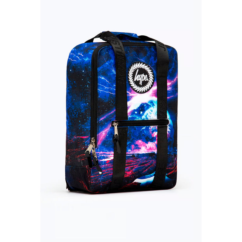 Hype Blue & Purple Galaxy Space Boxy Backpack (TWLG-828_1SZ)