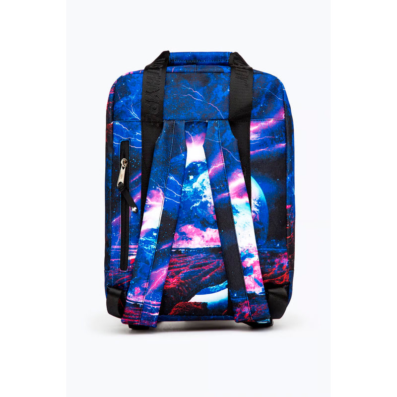 Hype Blue & Purple Galaxy Space Boxy Backpack (TWLG-828_1SZ)
