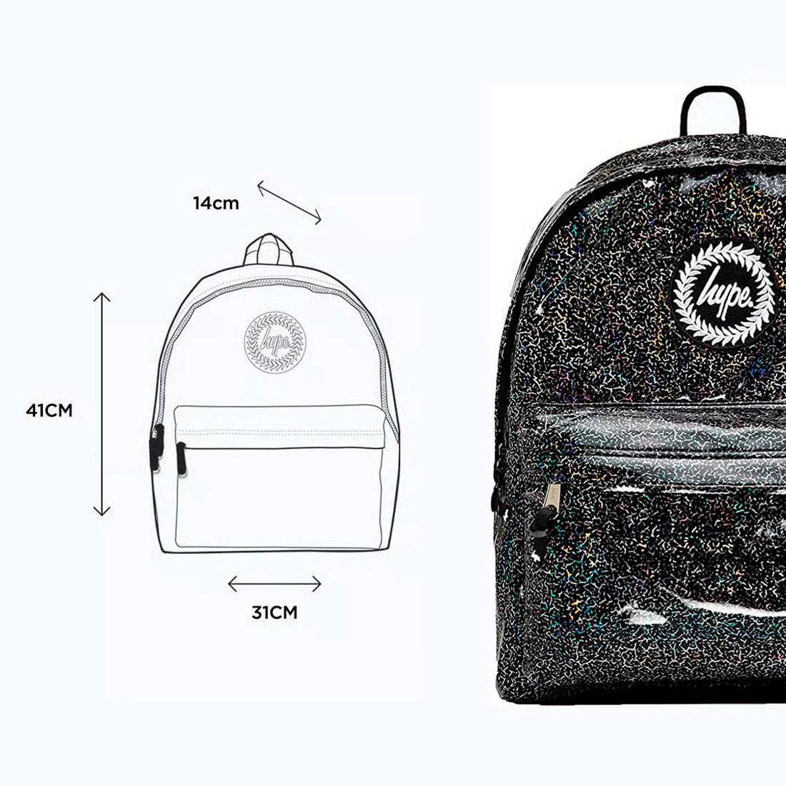 Hype Navy Blue Crack Backpack (TWLG-773_1SZ)