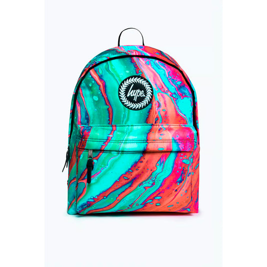 Hype Orange & Green Out Of Space Marble Backpack (TWLG-717_1SZ)