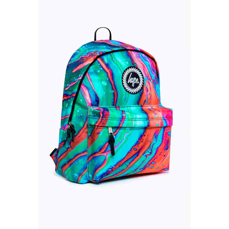Hype Orange & Green Out Of Space Marble Backpack (TWLG-717_1SZ)