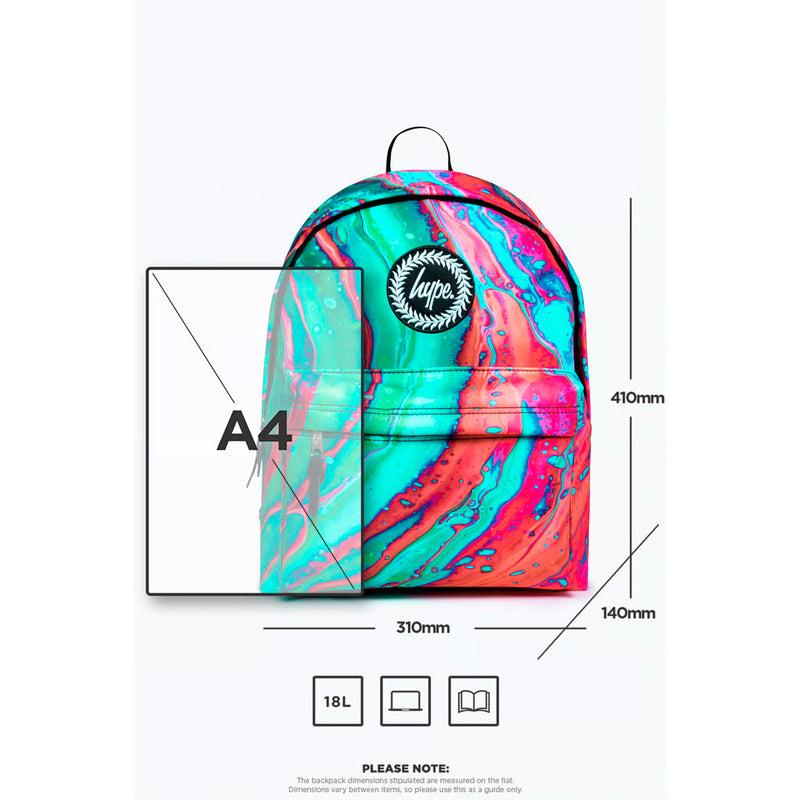 Hype Orange & Green Out Of Space Marble Backpack (TWLG-717_1SZ)