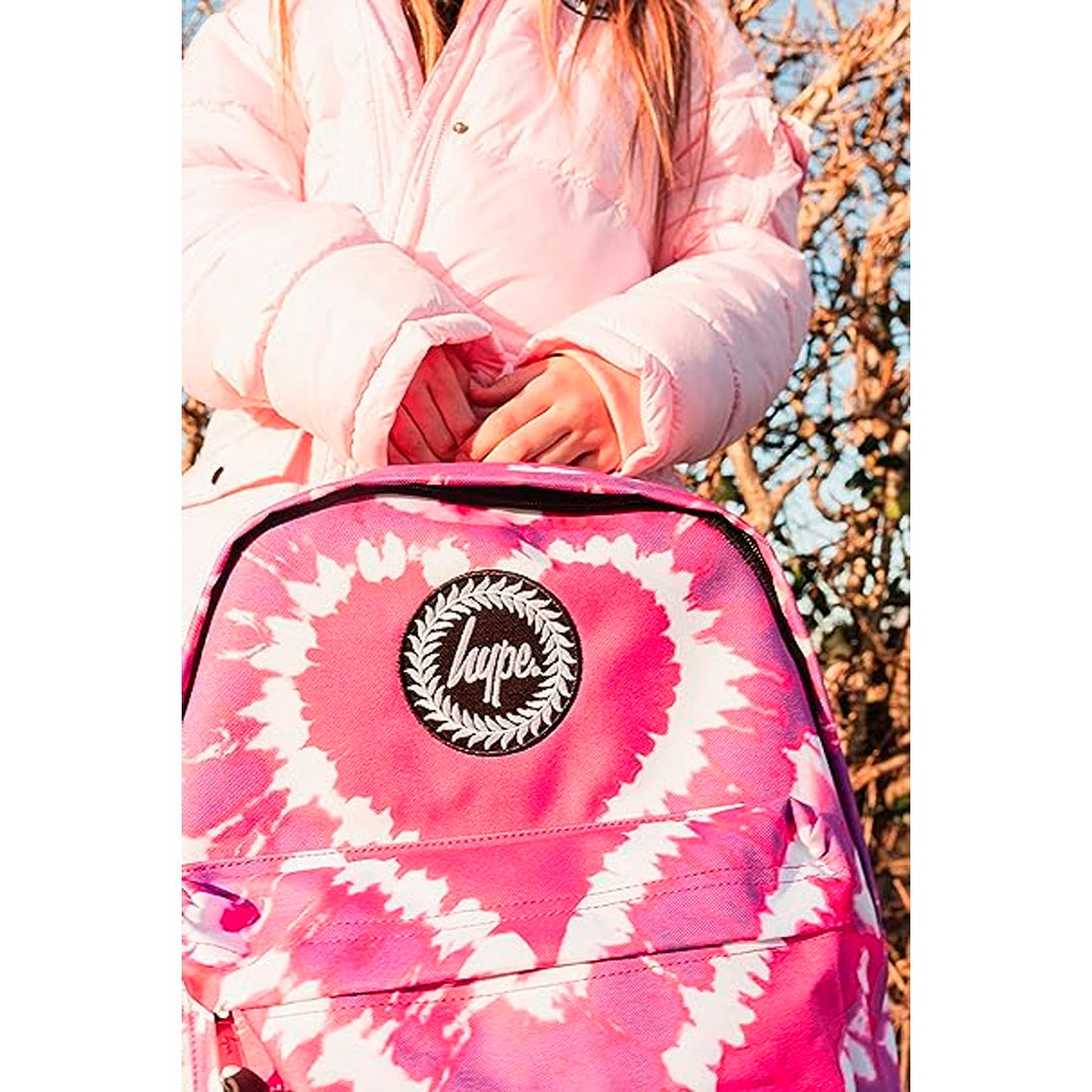 Hype Pink Heart Hıppy Tıe Dye Backpack (TWLG-784_1SZ)