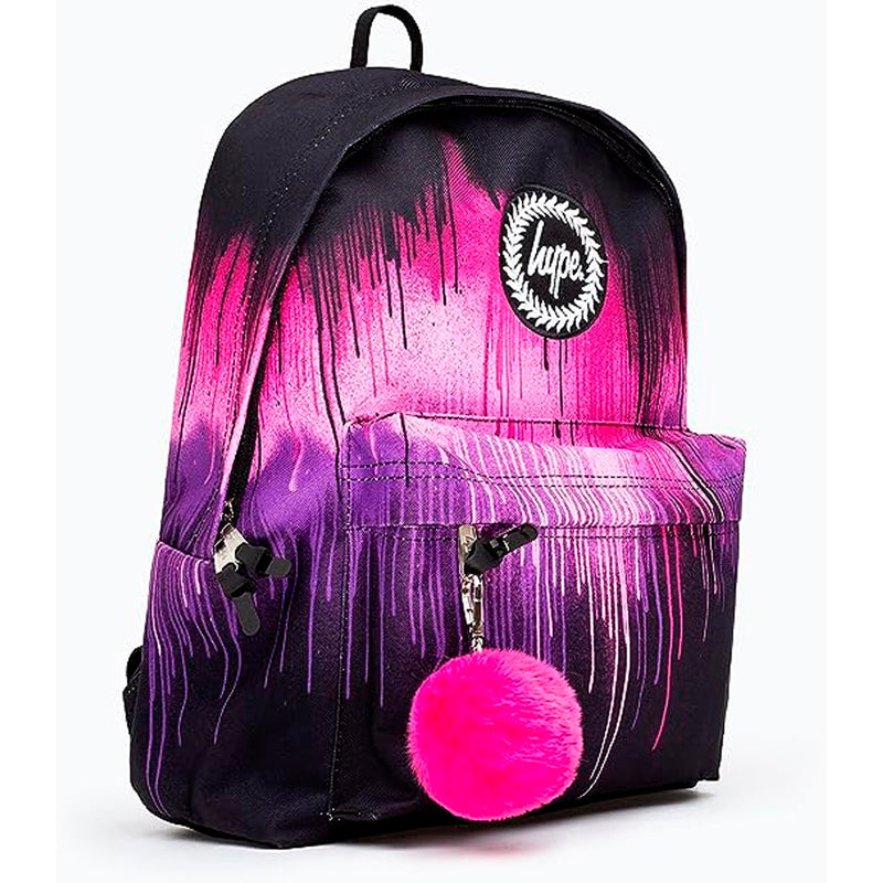 Hype Purple & Pink Drıp Boxy Backpack (TWLG-825_1SZ)