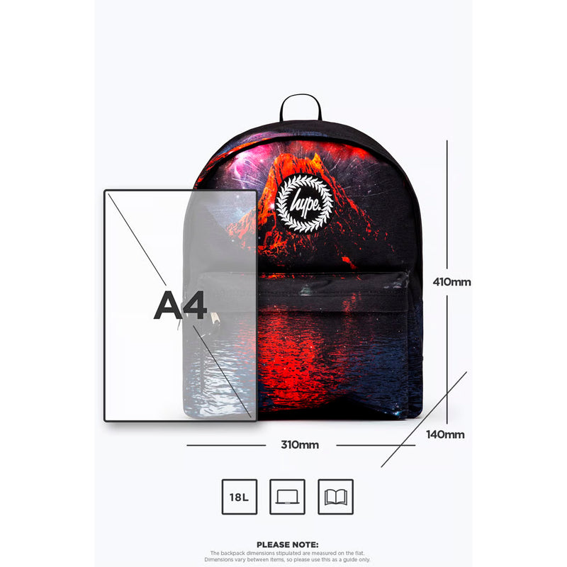 Hype Red Landscape Volcano Backpack (TWLG-738_1SZ)