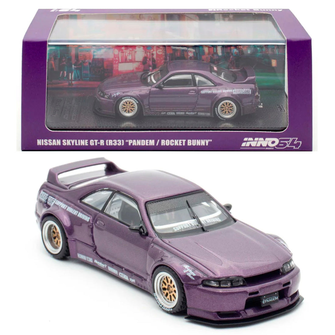 Inno Nissan Skyline Gt-R (R33) Pandem Rocket Bunnyin64-R33P-Ppl