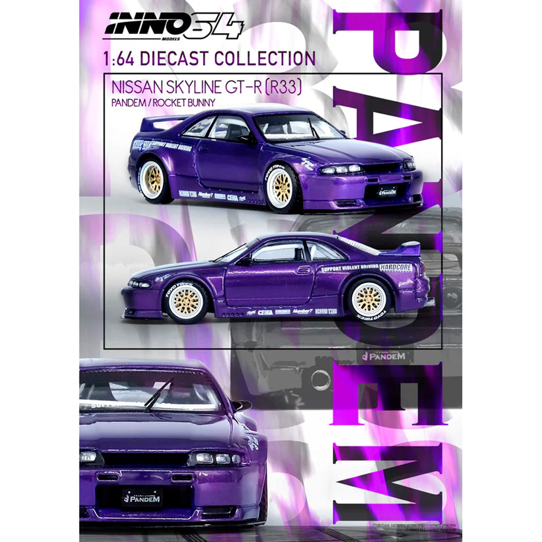 Inno Nissan Skyline Gt-R (R33) Pandem Rocket Bunnyin64-R33P-Ppl