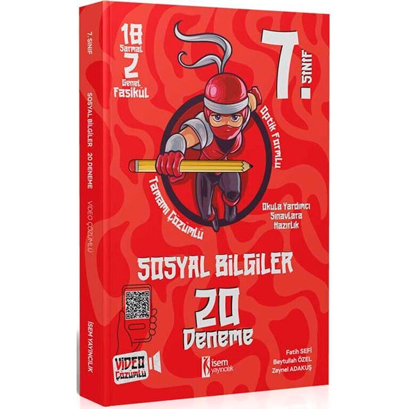 İsem Yayınları 7. Sınıf Sosyal Bilgiler 20 Deneme 2023