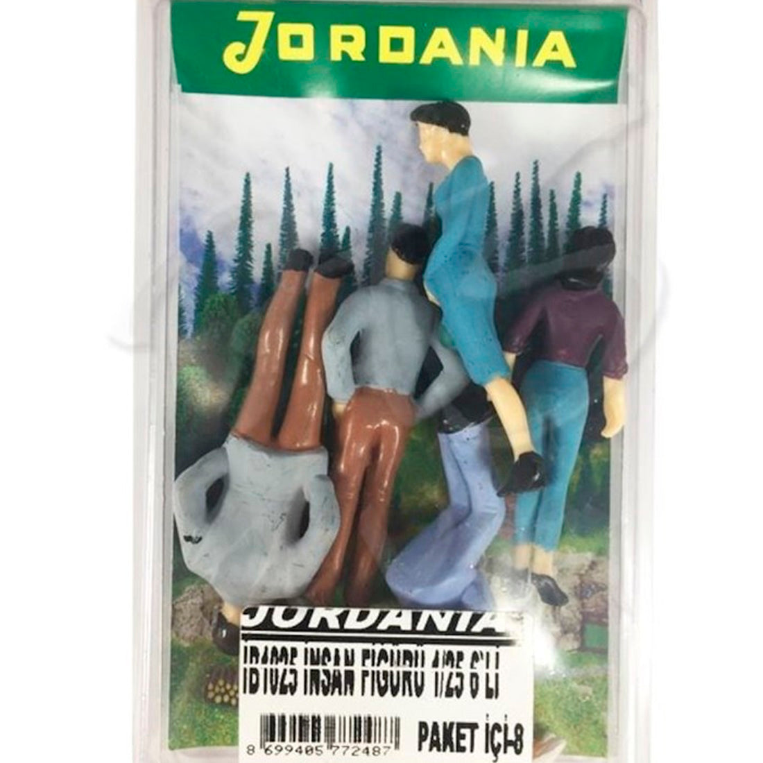 Jordania 1/50 4'lü Boyalı İnsan - Maket, Diorama ve Mimari Peyzaj Figürleri Seti