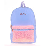 Kaukko Bright Taşlı Floral Mavi Kız Çocuk Sırt Çantası