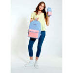 Kaukko Bright Taşlı Floral Mavi Kız Çocuk Sırt Çantası