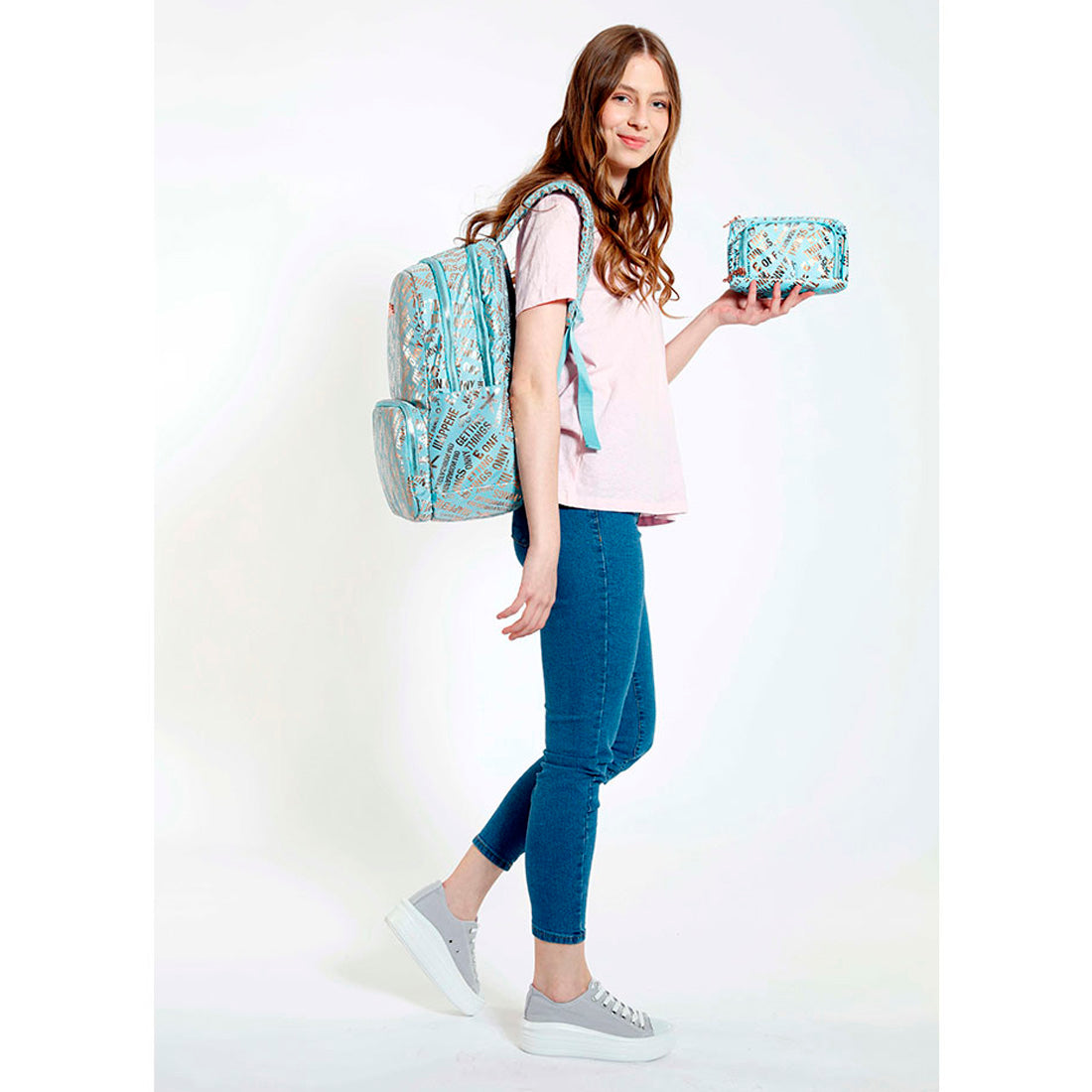Kaukko Brokar Happy Turkuaz Kız Çocuk Sırt Çantası