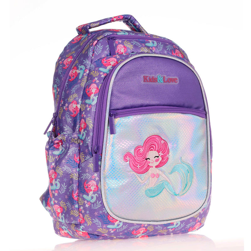Kaukko Kids&Love Aynalı Simli Deniz Kızı Kız Çocuk Sırt Çantası