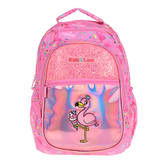 Kaukko Kids&Love Aynali - Taşli Flamingo Sırt Çantası L5095