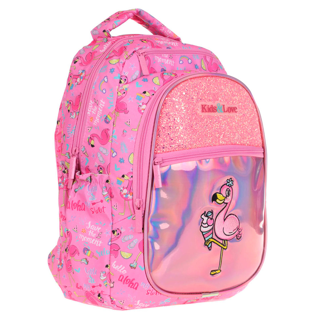 Kaukko Kids&Love Aynali - Taşli Flamingo Sırt Çantası L5095