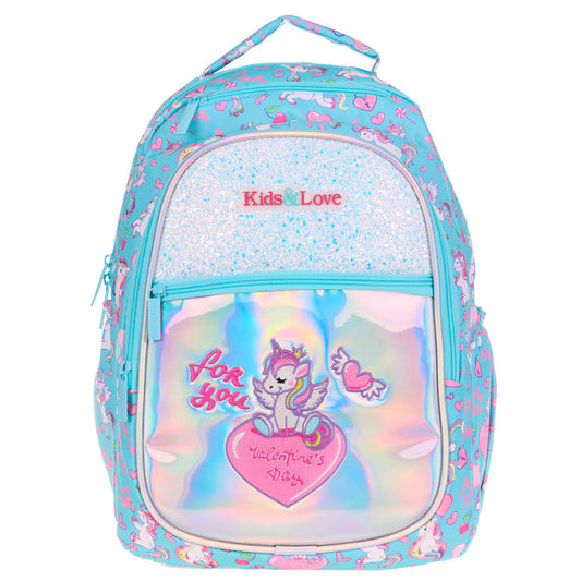 Kaukko Kids&Love Kız Çocuk Aynalı Taşlı Unicorn Sırt Çantası