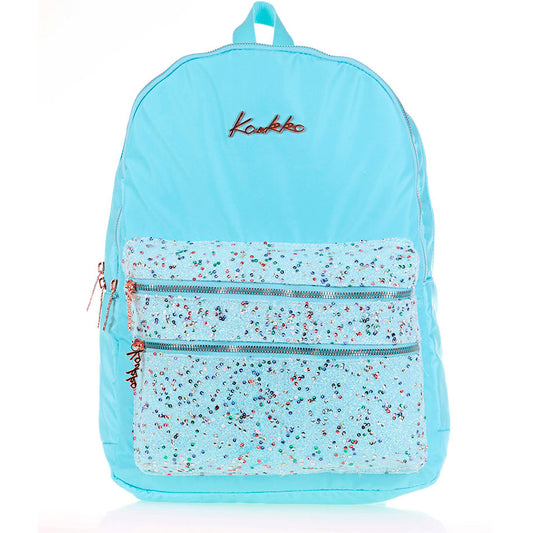 Kaukko Magic Dreams Taşlı Pullu Turkuaz Kız Çocuk Sırt Çantası