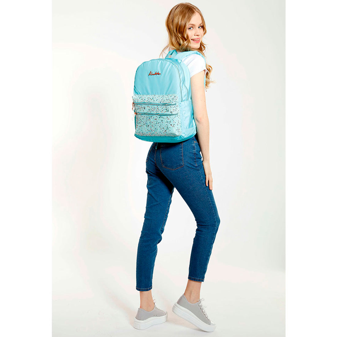 Kaukko Magic Dreams Taşlı Pullu Turkuaz Kız Çocuk Sırt Çantası