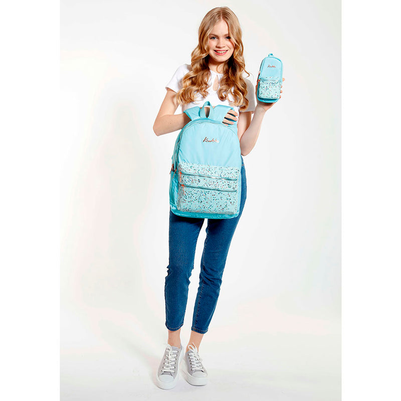 Kaukko Magic Dreams Taşlı Pullu Turkuaz Kız Çocuk Sırt Çantası