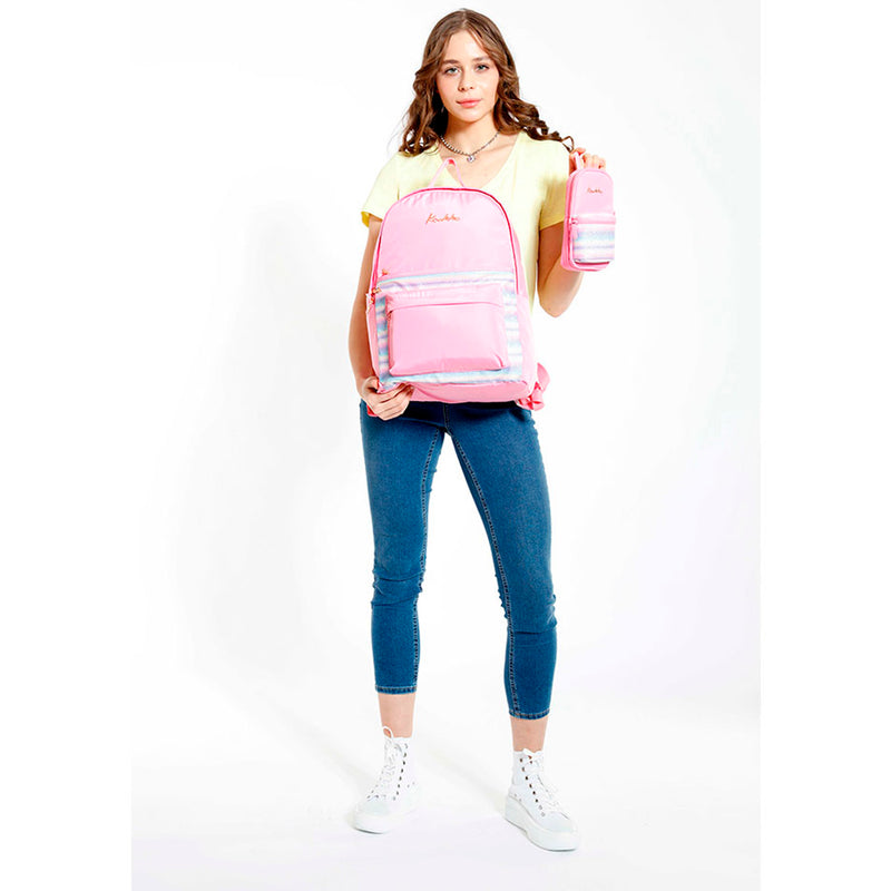 Kaukko Magical Simli - Pembe Sırt Çantası K1536