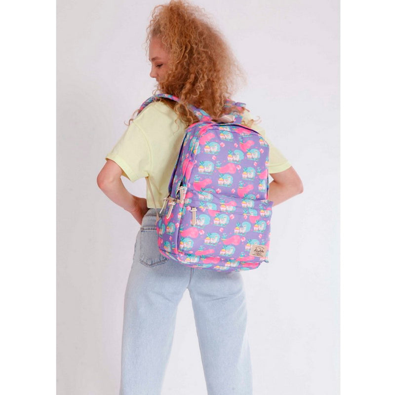 Kaukko Nature Lama Kız Çocuk Mor Sırt Çantası
