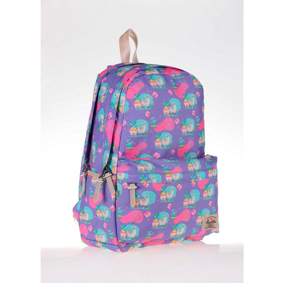 Kaukko Nature Lama Kız Çocuk Mor Sırt Çantası